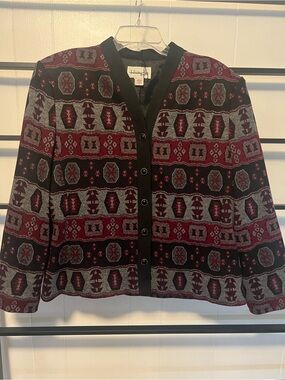 Vintage Padded Shoulders, 80’s Women’s  Aztec Blazer,  D